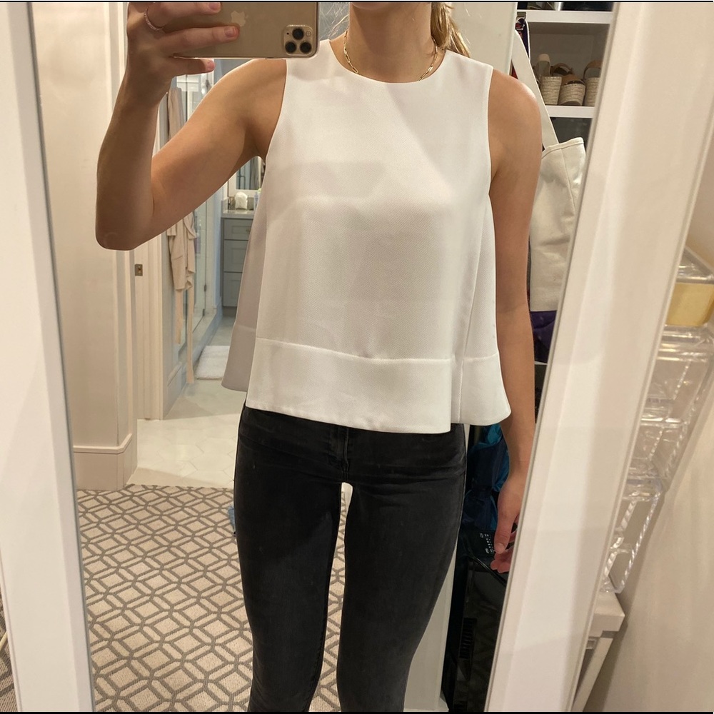Club Monaco white sleeveless top